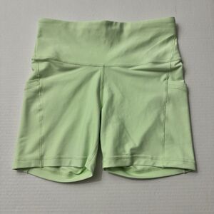Athleta Interval Stash 5" Biker Shorts in Mint Tint Pockets Small Running Gym